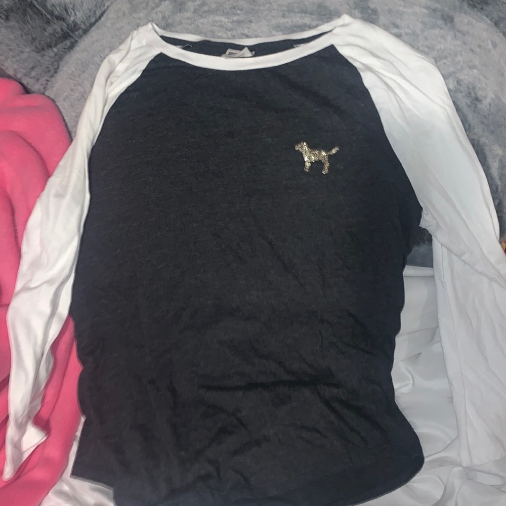VS PINK BASEBALL HALF SLEEVE TEE